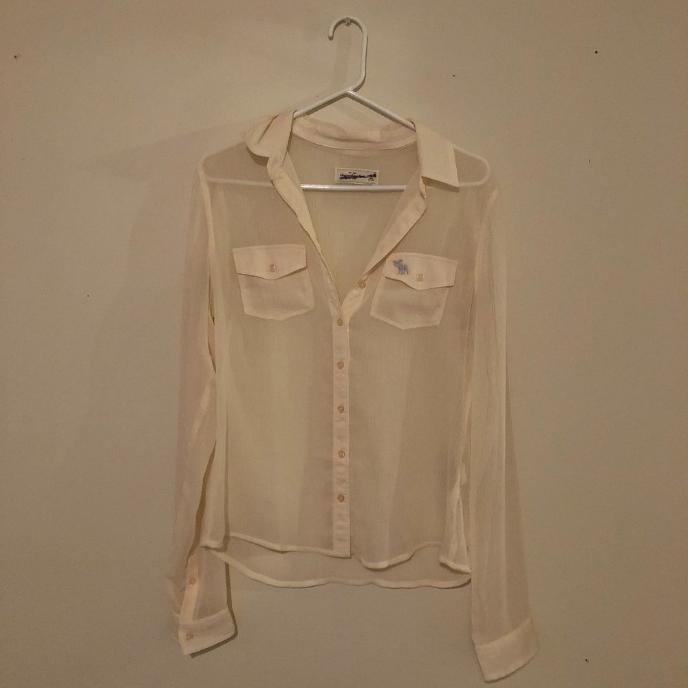 Sheer Abercrombie Button Up